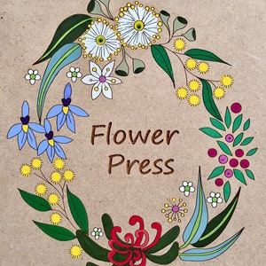Native Wild Flowers, Flower Press, Hobby craft, Wooden, Handmade, Gift fore her, gift idea, nature press, Whimsical art, Made in Tasmania image 3