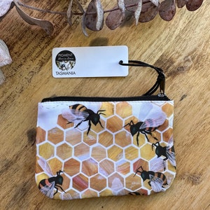 GROSSE Geldbörse, Honigbienen, Bienen Geldbörse, Geschenkidee, Bienenwabe, Accessoire Geldbörse, Beutel, Bienenstock, Geschenk für sie, Insekten