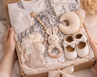 Baby Girl Gift Box Set Personalized Lace Dress Baby Gift Set Baby Shower Gift Box Baby Clothing Newborn Gift For Girl Baby Gift Set