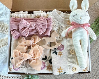 Baby Girl Gift Box Set Personalized Baby Gift Baby Gift Set Baby Shower Gift Box Baby Clothing Newborn Gift For Girl Coquette esthetic