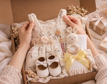 Welcome Baby Girl Gift for New Parents Signature Baby Girl Gift Box – Newborn Gift Set | Baby Shower Gift | Ready to Gift Baby Present