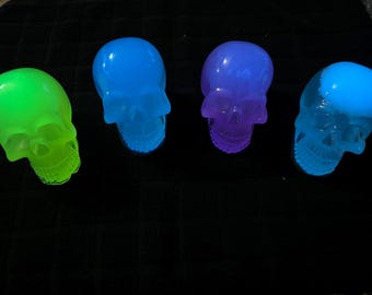Skull glow in the dark paper weight