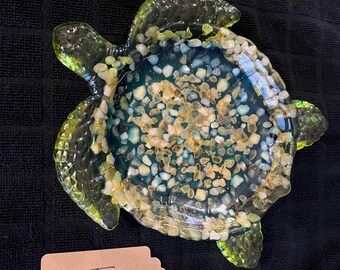 Sea turtle epoxy dish for candy, keys, etc.