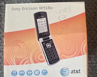 Vintage Sony Ericsson W518a Walkman Flip Phone – Mint Condition with Original Box & Charger
