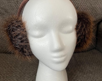 Real Beaver Fur Earmuffs