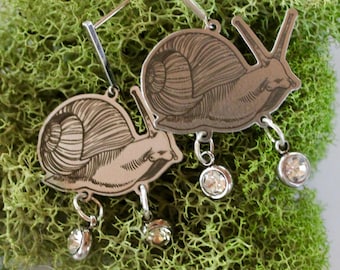 orecchini a lumaca, orecchini a lumaca in argento, gioielli a lumaca, orecchini in argento, lumaca, gioielli stravaganti, regalo per amica, orecchini sotto i 20, per lei