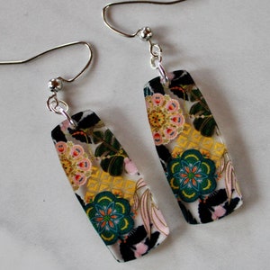 acrylic earrings, kitschy floral earrings, gift, gift for her, silver earrings, jewelry, statement earrings, earrings under 20, for mom