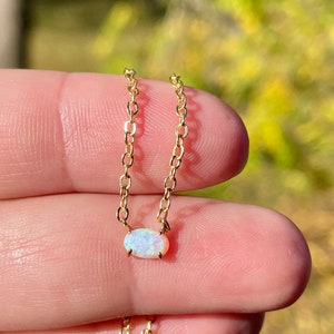 opal gold necklace, gold jewelry, gold necklace, opal necklace, opal birthstone, october birthstone, jewelry, gift, gift for her, tiny opal