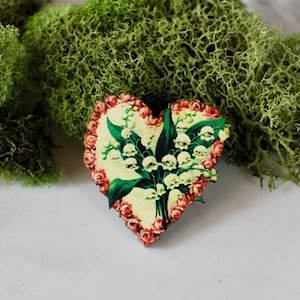 épingle coeur, broche coeur, saint valentin, amour, épingle d'amour, coeur vintage, épingle pour carte postale vintage, cadeau, cadeau pour elle, épingle de moins de 10 ans, bijoux