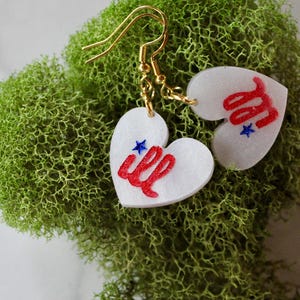 Baseball earrings, philly baseball jewelry, baseball jewelry, philadelphia sports, philly earrings, gift, gift for her, earrings, jewelry