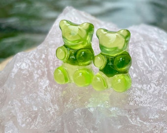 limoen gummybeer oorstekers, gummybeer sieraden, jaren 90 sieraden, cadeau, cadeau voor haar, oorstekers, leuke oorbellen, oorbellen voor kinderen, vakantie