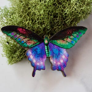 borboleta, broche de borboleta, joias de borboleta, presente, presente para ela, broche, broche com menos de 10, joias, dia das mães, broche de madeira, broche de madeira, broche