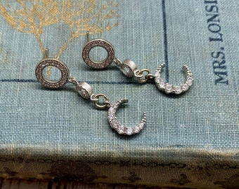 crescent moon earrings // silver earrings // sterling silver // hypoallergenic // silver jewelry // holiday // christmas