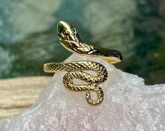 adjustable gold ring, gold snake ring, adjustable ring, gold ring, jewelry, gift, gift for her, summer jewelry, statement ring, snake ring