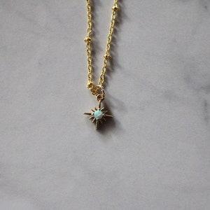 opal star pendant necklace, opal necklace, opal jewelry, gift, gift for her, gold necklace, delicate necklace, jewelry, gold opal jewelry