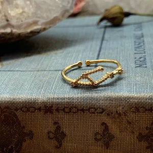 libra ring // gold libra ring // libra jewelry // ring // adjustable ring // holiday // christmas // zodiac