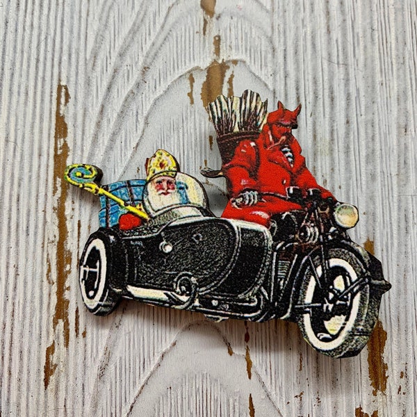 krampus pin / krampus / noël / broche / épingle / cadeau / vacances / rembourrage de bas