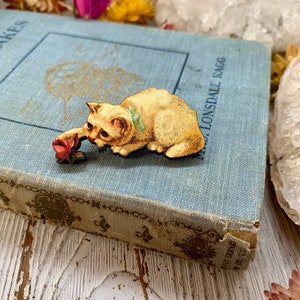 weiße Katze // weiße Katze an Pin // Cat Lady // Anstecker // Brosche // Sommer Schmuck // Urlaub