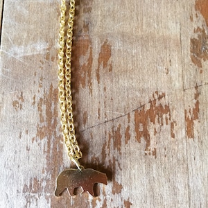 bear necklace // mama bear // gift for mom // gold necklace // minimalist necklace // brass necklace // gift // summer