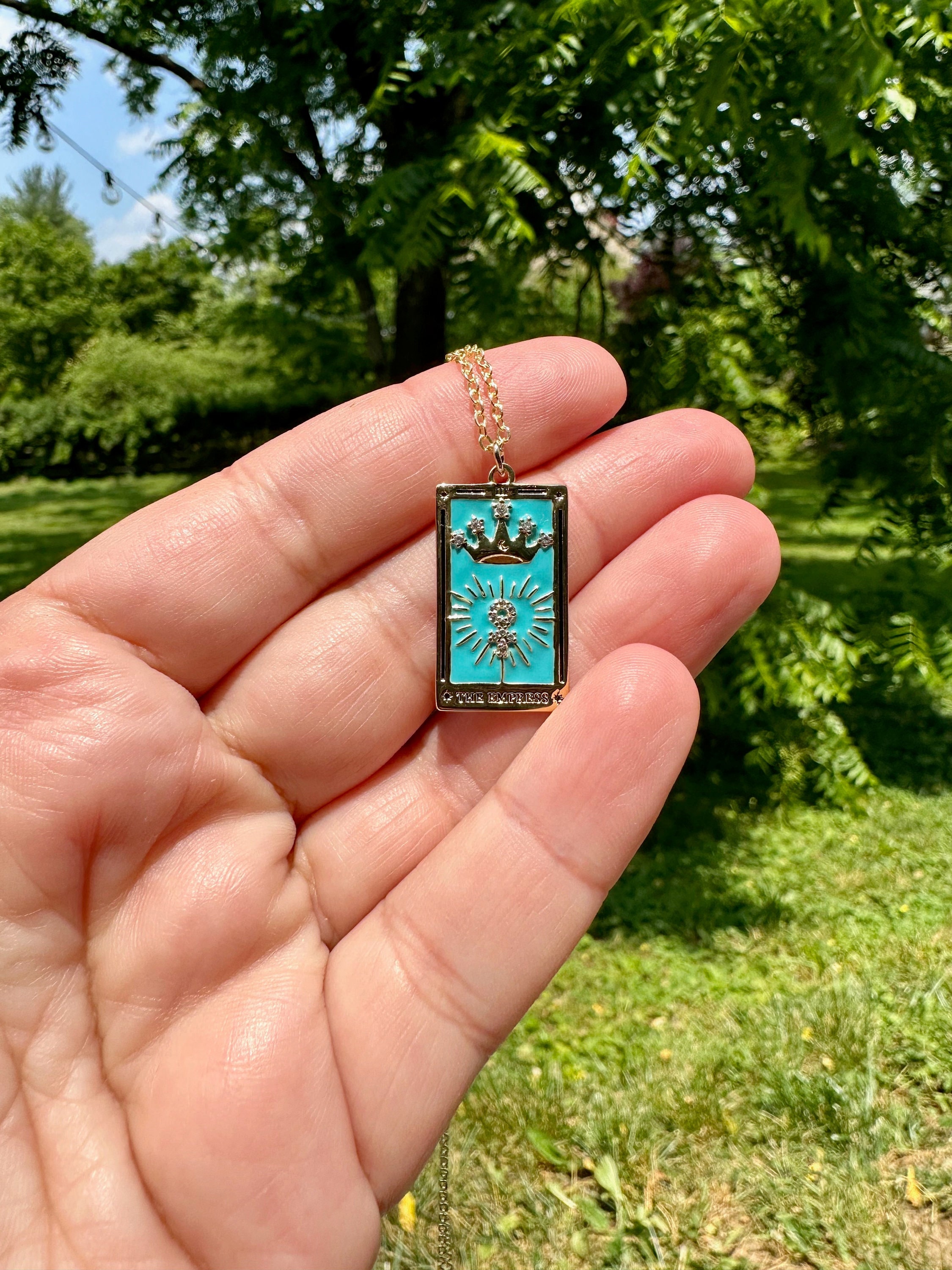 The Empress Tarot Card Necklace, Tarot Jewelry, the Empress