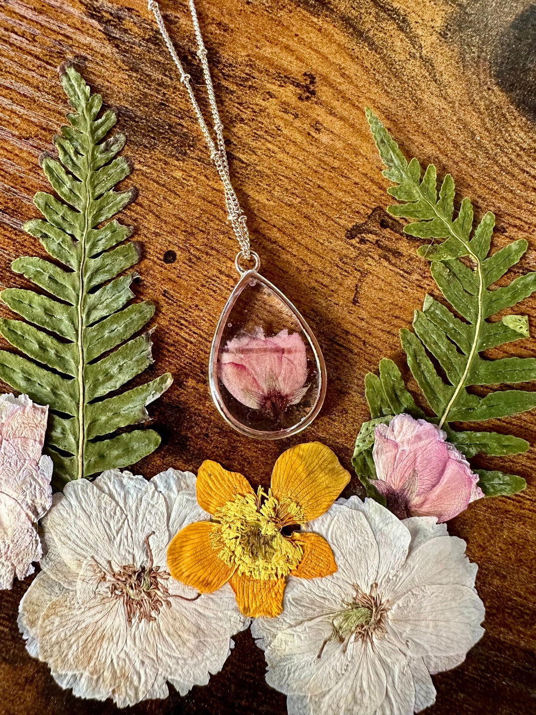 Irish Wildflower Jewelry, Real Flower Jewelry, Wildflower Necklace