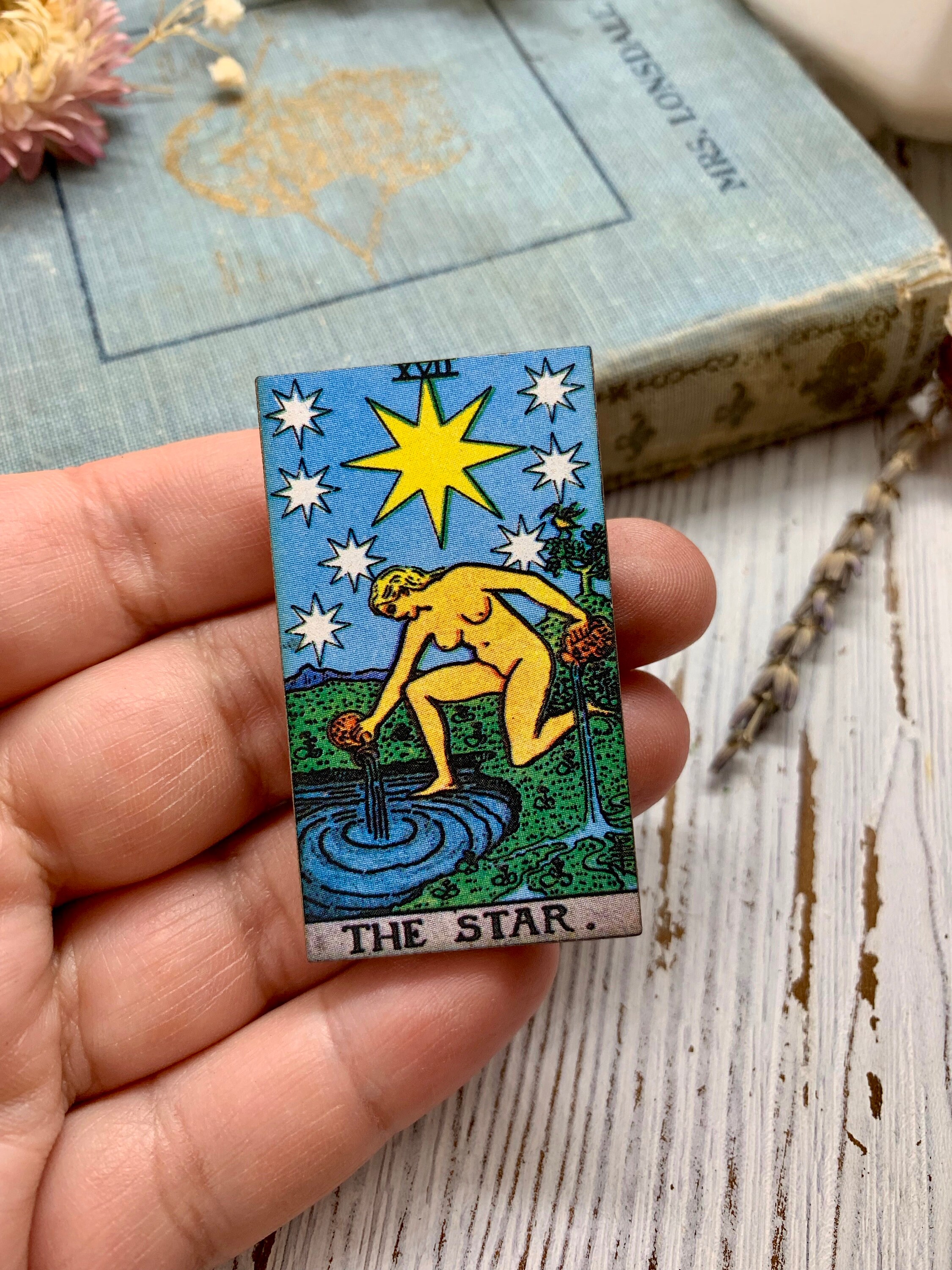 The Star Tarot // Tarot Pin // Pin // Wood Pin // Tarot Card