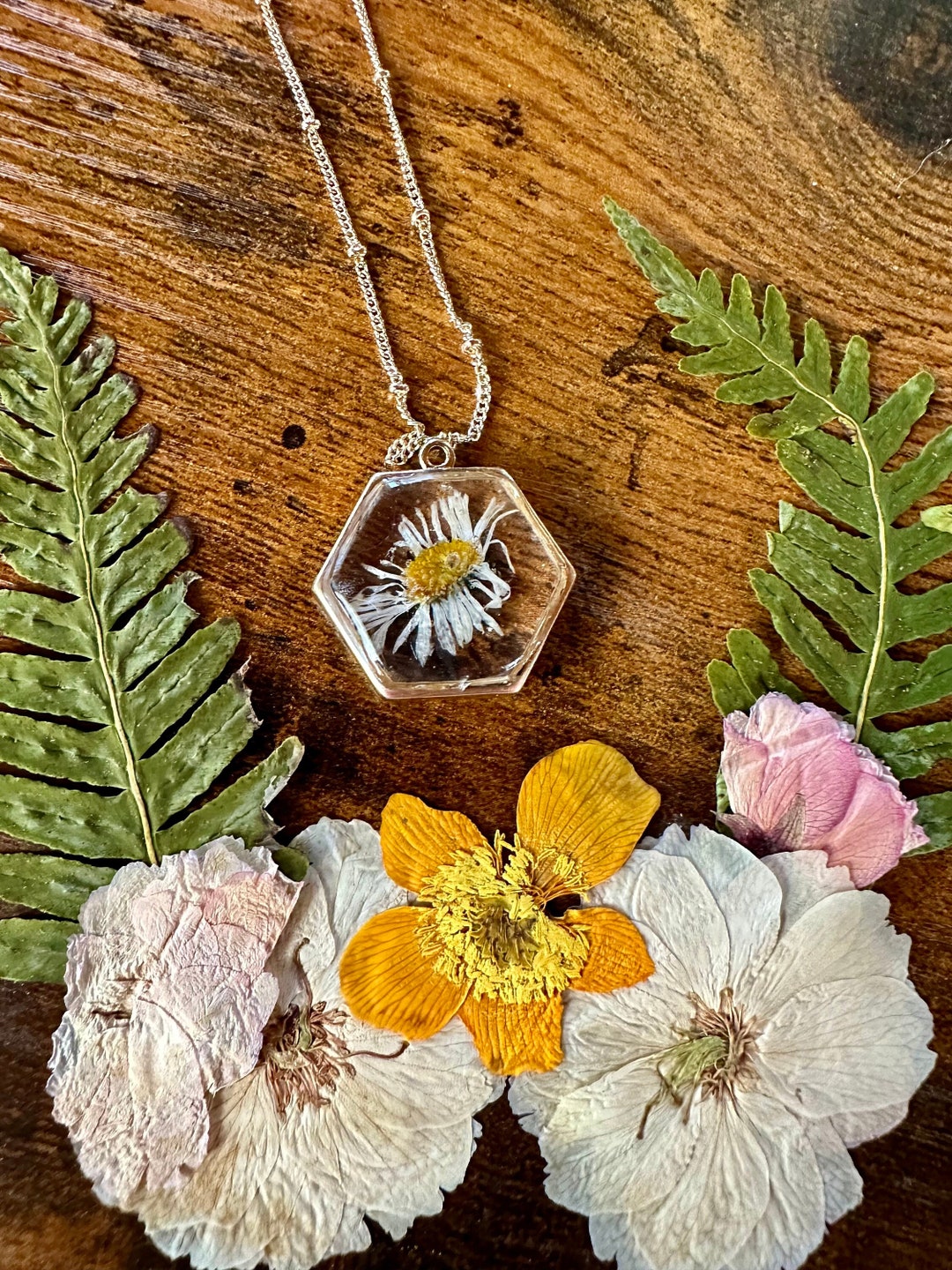 Irish Wildflower Jewelry, Real Flower Jewelry, Wildflower Necklace