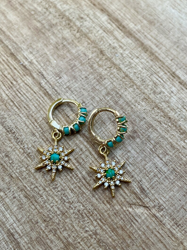 Star Turquoise Earrings main image 0