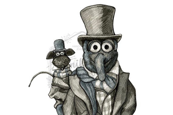 Descarga digital de arte de Gonzo y Rizzo, cuento de Navidad de