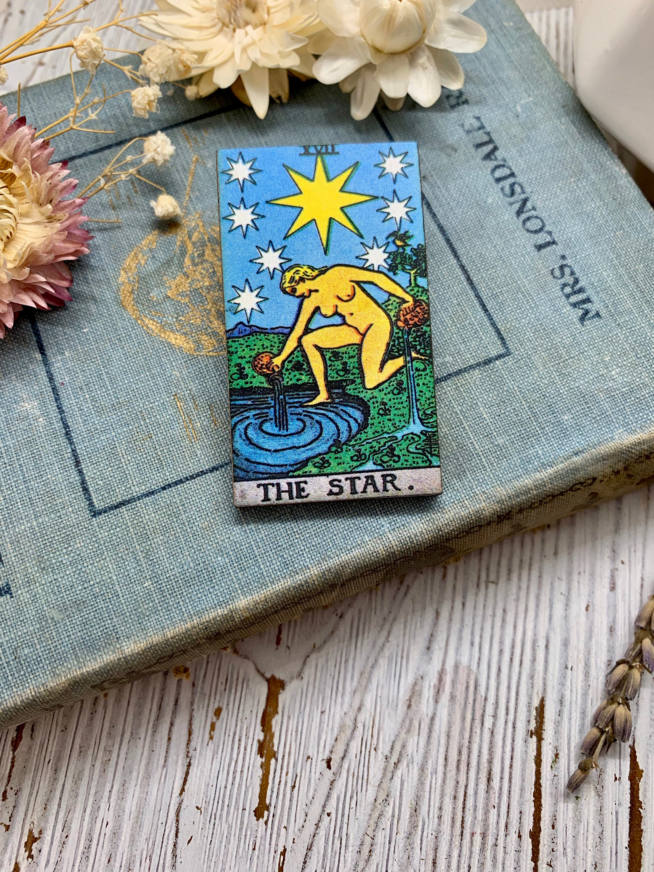 The Star Tarot // Tarot Pin // Pin // Wood Pin // Tarot Card