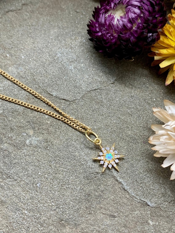 Opal Necklace // Starburst Necklace 