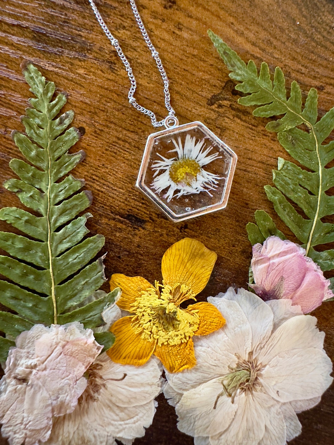 Irish Wildflower Jewelry, Real Flower Jewelry, Wildflower Necklace