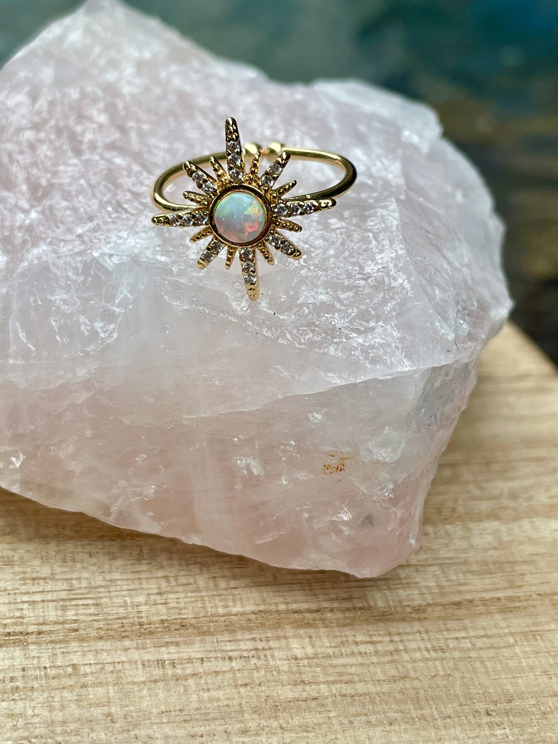 STAR JEWELRYオパール ゴールドリング STAR JEWELRYオパール ゴールドリング Opal Star Ring, Opal Birth