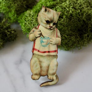 Katzenpin, Katzenbrosche, Katzenschmuck, Katzenschmuck unter 10, Schmuck unter 10, weiße Katze, weißes Kätzchen Katzenschmuck, Katzenlady, Geschenk für Sie
