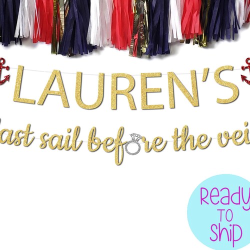 Last Sail Before the Veil Banner Bachelorette Party Banner - Etsy