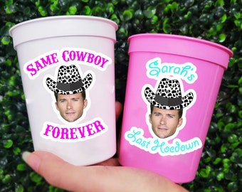 Custom Cowboy Bachelorette Party Cups: Nashville Disco Cowgirl Favors