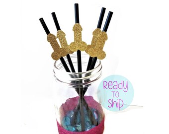 SALE! Bachelorette Party Penis Straws set of 10, Bachelorette Penis Straws Same Penis Forever Decor Last Fling Penis Decorations Penis Party