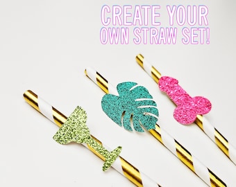 Custom Bachelorette Party Straws: Margs and Matrimony, Set of 10