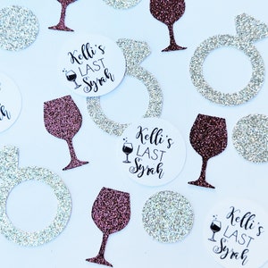 Custom Bachelorette Party Confetti Vino Before Vows Last Syrah, Napa Bachelorette Party, Custom Last Syrah, Wine Confetti, Wine Bachelorette