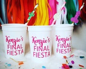 Bachelorette Party Cups Final Fiesta Cups, Hens Cups, Personalized Cups, Custom Party Cups, Bachelorette Party Favors Ole Before the Big Day