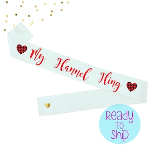 Flannel Fling Bachelorette Sash: Buffalo Plaid Heart, Bride Accessory
