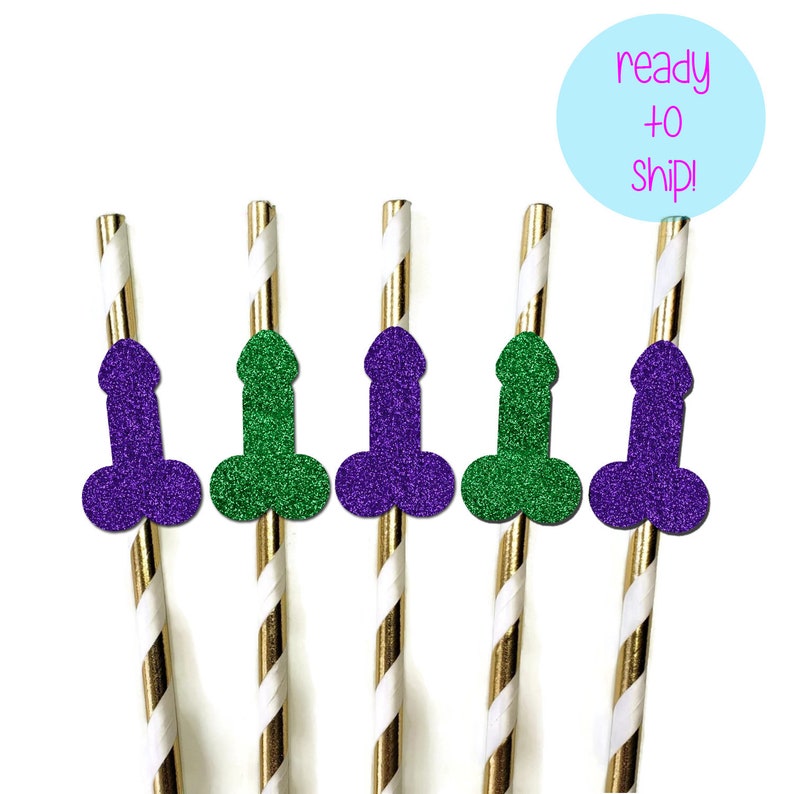 mardi gras straws