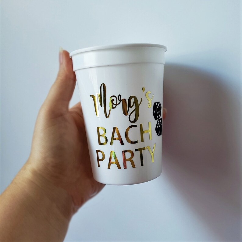 Vegas Bachelorette Party Personalized Cups Custom Bach Party Etsy