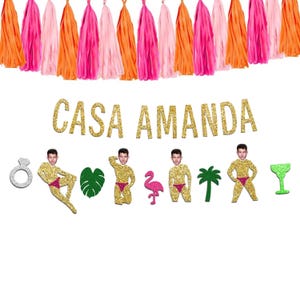 Personalized Casa Bride Name Banner: Tropical Bachelorette Party Decor