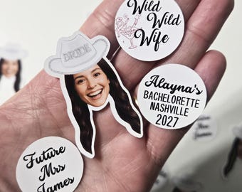 Personalized White Bride Cowboy Hat Face Confetti, Wild Wild Wife Bachelorette Decorations