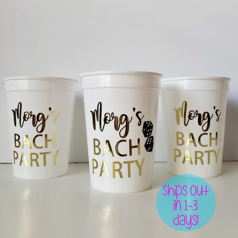 Vegas Bachelorette Party Personalized Cups Custom Bach Party Etsy