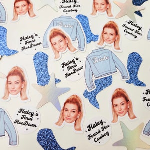 Custom Bride Face Confetti: Disco Cowgirl Bachelorette Party Decor