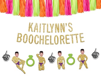 Personalized Bride's Name Boochelorette Banner: Halloween Bachelorette Party Decor