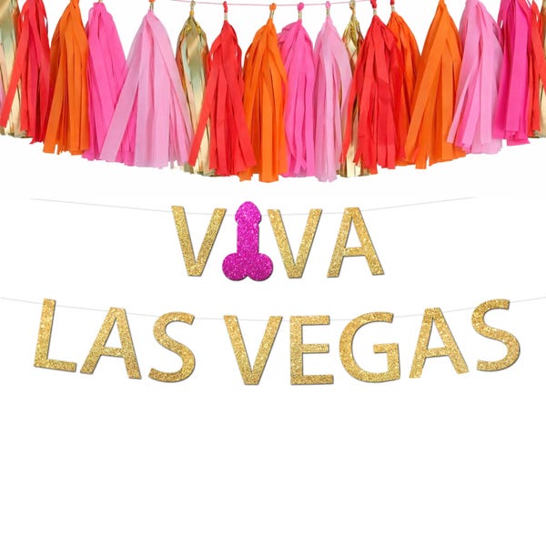 Vegas Bachelorette Party Penis Banner | Viva Las Vegas Decor