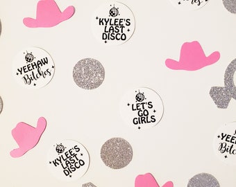 Disco Cowgirl Bachelorette Confetti: Personalized Party Decor
